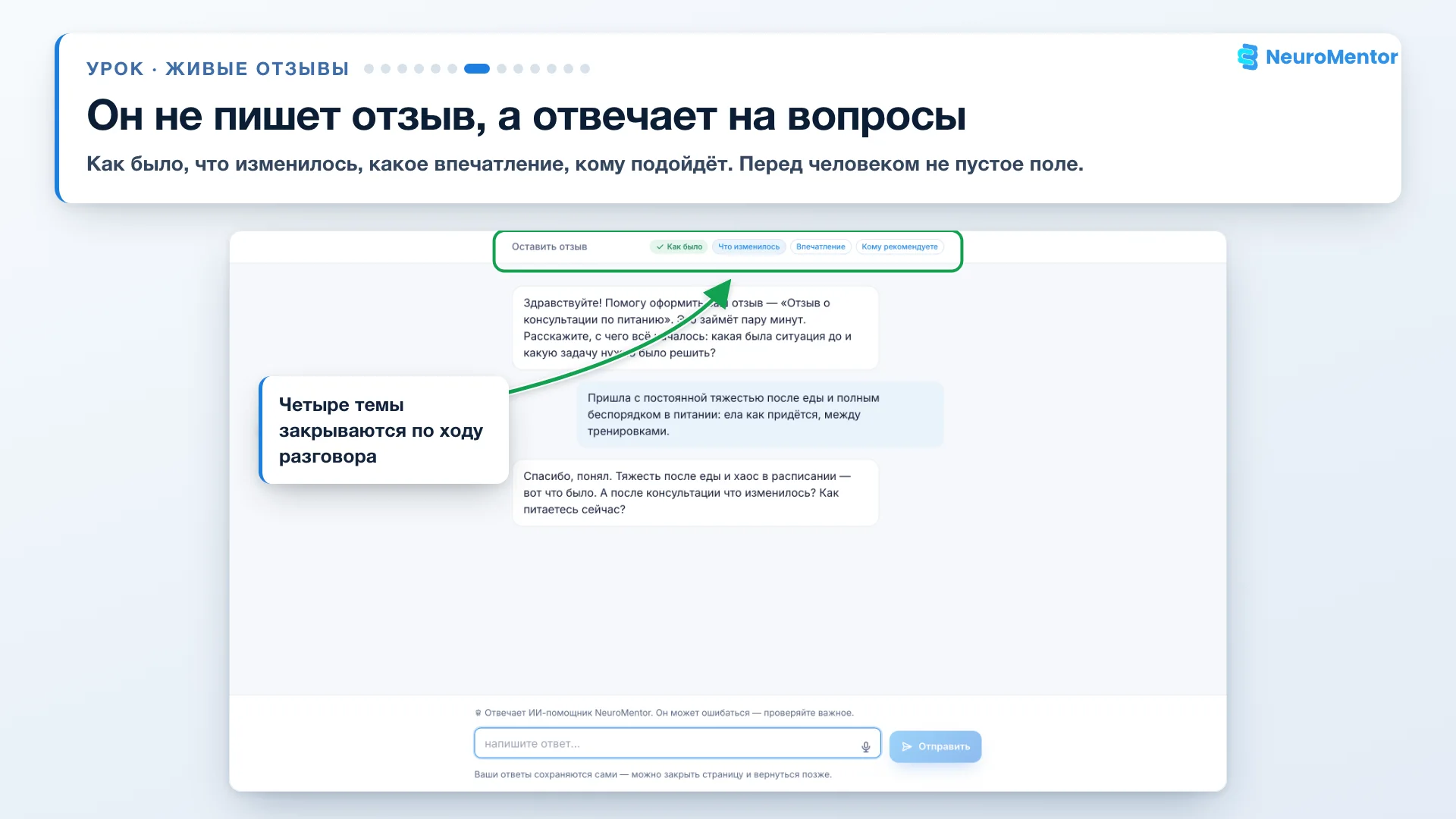 Четыре темы вопросов вместо пустого поля